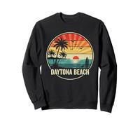 Daytona Beach Florida Vintage Sunset Planche de Surf Palmiers Sweatshirt