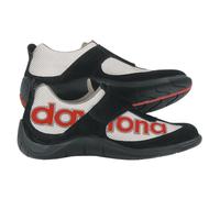 Daytona Moto Fun Chaussures de moto, noir-rouge-argent, taille 42 pour homme