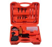 DAYUAN 17pcs Pompe à Dépression Purge Purgeur Liquide de Frein Testeur à Vide Professionnel 2 en 1 Outil Kit Aspirateur Testeur pour Voiture Outil Manuelle Coffret Rouge