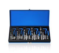 DAYUAN Kit de réparation de Filetage SAE, 131 pièces, kit hélicoïdal HSS Standard, 6,35 mm, 0,9 cm, 1,2 cm, 1,27 cm