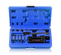 DAYUAN Lot de 13 outils de démontage de chaîne de moto et riveteuse pour came et chaînes de 25 à 630 avec étui de transport bleu