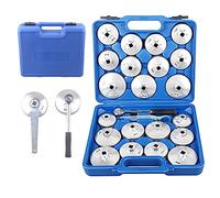 DAYUAN Lot de 23 Kit De Clé à Filtre, douilles en alliage d'aluminium pour filtre à huile 1,27 cm avec étui de rangement