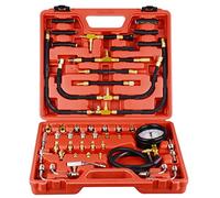 DAYUAN Manomètre Pression Essence Kit de Jauge de Testeur de Pression d'Injection de Carburant avec Adaptateur et Jauge 0-140PSI /0-10Bar TU-443