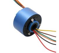 DAYUDDRICAR 1PCS 10A 2/4/6/12CH Standard Hollow Shaft Slip Ring Conductive Integrated 12.7mm/25.4mm Through Hole Slipring Rotary Connector (Color : Hole 12.7mm 6CH 10A)