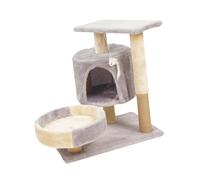 DAYUNSEN Arbre À Chat Cave Condo, Mobilier D'Exercice Pour Chat, Repos Multicouche, Centre D'Activité À Plusieursux, Griffoir, Nid Pour Chat, Gris Foncé/Light Gray