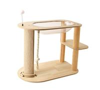 DAYUNSEN Arbre À Chat En Bois, Robuste Avec Griffoir, Cadre D'Escalade Pour Chaton Pour Petits Et Grands Chats, Chatons