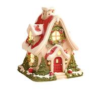 Dayysiuy Brûleur à Cônes d'Encens Chalet - avec Bâtonnet Lumineux Brûleur d'Encens,Diffuseur Réaliste en Résine Village Parfum Longue Durée pour Cérémonie Méditation Automne Noël Halloween