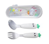 Dayysiuy Couverts pour Tout-Petits - Kit d'Ustensiles en Métal pour Bébé avec Boîte de Rangement pour Manger,Set de Couverts Alimentaires Résistant au Lave-Vaisselle pour Voyage Dîner et Réunion