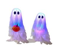 Dayysiuy Décoration Fantôme - Décoration Halloween Effrayante et Mignonne,2 Pièces Décorations Éclairées Sculpture Gothique Festive pour Maison Fête Porche Extérieur Magasin Intérieur Bar Jardin