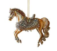 Dayysiuy Décorations De Cheval,Figurine en Acrylique 2D avec Pendentif,Ornements Western | pour Mur Fenêtre Table Maison Vacances Femmes Filles