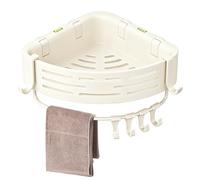 Dayysiuy Étagère D'angle Pour Douche,Ventouse Avec Crochets Pour Barre - Étagère De Douche D'angle À Ventouse Avec Niveau | Pour Organisation De Savon Shampooing Gel Éponge Chiffons Dans Cuisine Et