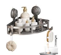 Dayysiuy Étagères d'angle pour mur de douche, étagères de rangement d'angle de salle de bain avec ventouse, étagère de rangement multifonctionnelle pour serviettes, gel douche, nettoyant pour le