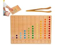 Dayysiuy Jouets De Comptage,Boulier en Bois pour L Éducation Et L Apprentissage - Jeu De Comptage avec Perles À Pincer | pour Garçons Filles École À La Maison Maternelle Classe