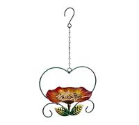 Dayysiuy Mangeoires pour Oiseaux Sauvages - Plateau d'alimentation Robuste en Forme de Fleur en Fer | Mangeoire à Oiseaux en Fonte | pour Observer Nourriture Eau sur Terrasse Jardin