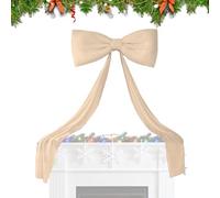 Dayysiuy Nœud Géant en Velours Rouge De 180 Cm, Nœud pour Cime d'arbre De Noël, pour Décoration De Sapin De Noël, Rideaux, Portes, Mariages Et Fêtes
