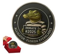 Dayysiuy Pièce Commémorative, Pièce Alligator Humoristique, Art de Collection pour Amateurs d'Histoire Maritime Passionnés de Floride Hommes et Décoration Intérieure Collectionneur