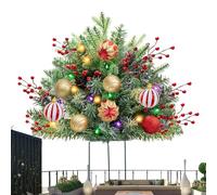 Dayysiuy Remplisseur de Jardinière de Noël Extérieur | Garniture Artificielle avec Support Tripode - Décoration d'Intérieur pour Appartement Bureau Cimetière École Dortoir - pour École