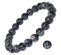 DAZCOLO Bracelet élastique en pierres naturelles | Perles en pierre rondes de 8 mm faites à la main avec cordon élastique de rechange et perle, bijoux de méditation en cristal