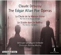 Les Opéras d'Edgar Allan Poe La Chute de la Maison Usher Le Diable dans le Beffroi Claude Debussy (Compositeur), Eugene Villanueva (Interprète), William Dazeley (Interprète), Christoph-Mathias Mueller (Interprète) https://www.fnac.com/a9677796/Claude-Debussy-Les-Operas-d-Edgar-Allan-Poe-La-Chute-de-la-Maison-Usher-Le-Diable-dans-le-Beffroi-CD-album?oref=38c6b129-4b5b-e694-ad45-020c74f0920f