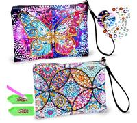 Dazhtu Diamond Painting 2 pièces Peinture Diamant Sac, Kit Créatif Cadeau Fille 6 7 8 9 10 11 12 Ans, Jouet Fille DIY Diamond Art Painting Porte-Monnaie en Cuir, Activites Manuelles pour Enfants