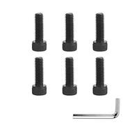 DAZISEN Acier Carbone Vis de Vélo - Lot de 7 Pièces pour Vélo M5 Boulons Hexagonaux Vis Cylindrique Boulon pour Potence de Vélo, Noir, (M5x18)*6+Clés Allen*1