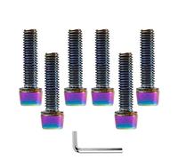 DAZISEN Boulons de Tige de Vélo - 6 Pièces Vis de Vélo de Montagne en Acier Inoxydable Vis de VTT, M5*19