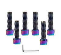 DAZISEN Boulons de Tige de Vélo - 6 Pièces Vis de Vélo de Montagne en Acier Inoxydable Vis de VTT, M5*17