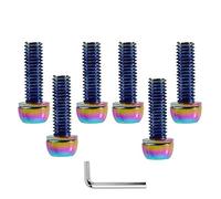 DAZISEN Boulons de Tige de Vélo - 6 Pièces Vis de Vélo de Montagne en Acier Inoxydable Vis de VTT, M6*19