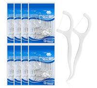 Dazkzooy Lot de 400 bâtons pour fil dentaire - Nettoyage efficace pour les espaces interdentaires étroits - Maintient les gencives saines - Idéal pour les dents sensibles - Non aromatisé - 400 mètres