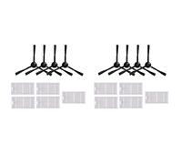 DAZLOR Lot de 2 éponges Hepa Filtre latéral Brosse Robot Aspirateur Pièces pour V55 V50 V5 V5S V3 V3S V50 Pro X5 Accessoires
