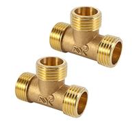 DAZLOR Lot de 2 tuyaux de carburant en laiton en forme de T pour mâle, raccord 1/2