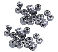 DAZLOR Lot de 40 roulements à billes radiaux blindés en acier au carbone 624ZZ 4 mm x 13 mm x 5 mm
