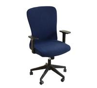 DAZSIAZ Housse de Chaise de Bureau, Housse de Protection élastique Monobloc pour Chaise D'ordinateur Pivotante et Roulante, Résistante aux Griffures de Chat, Douce, Facile à Installer(Navy Blue,B)