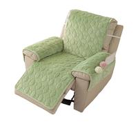 DAZSIAZ Housses épaisses et Moelleuses pour Fauteuil Inclinable avec Poche, Housses D'accoudoirs et D'appui-tête Monobloc pour Canapé, Protection pour Meubles avec Sangles élastiques(Green,55x196cm)