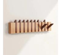 DAZSIAZ Porte-manteau Mural en Bois, Crochet Mural Rabattable en Forme de Touches de Piano, Bois de Hêtre, Cintre Gain de Place pour Manteaux, Sacs et Chapeaux, pour Entrée, Chambre(Mix,10 Hooks)