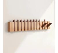 DAZSIAZ Porte-manteau Mural en Bois, Crochet Mural Rabattable en Forme de Touches de Piano, Bois de Hêtre, Cintre Gain de Place pour Manteaux, Sacs et Chapeaux, pour Entrée, Chambre(Mix,12 Hooks)