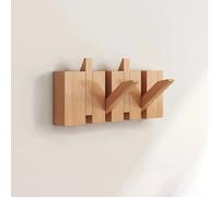 DAZSIAZ Porte-manteau Mural en Bois, Crochet Mural Rabattable en Forme de Touches de Piano, Bois de Hêtre, Cintre Gain de Place pour Manteaux, Sacs et Chapeaux, pour Entrée, Chambre(Primary,4 Hooks)