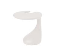 DAZSIAZ Table Basse Ronde en Forme de C, Petite Table D'appoint Mobile, Plateau de Chevet Simple et Moderne, Différentes Couleurs, pour Salon, Bureau, Chambre et Balcon(Pure White,49cm)