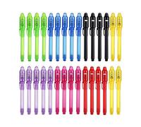 DazSpirit 30 pcs Stylo Encre Invisible avec Lampe UV, Stylo Enfant Encre Invisible un Message Secret, Crayon Magique pour Goodies Anniversaire Enfant, Cadeau anniversaire, Pochettes de Fête