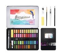 DazSpirit Aquarelle Set 48 Couleurs, Kit de Peinture pour Débutants | Avec Bloc de Papier, Peinture Aquarelle Aux 48 Couleurs Vives, Coffret Portable pour DéButants, Artistes et Loisirs Créatifs