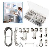DazSpirit Argent Crochet Pour Cadre Photo, Kit de suspension de tableaux