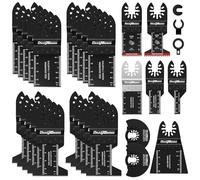 DazzBoom Set de 31 lames multi-outils, ensemble d'accessoires pour outils multiples pour bois, plastique, métal, set de lames oscillantes compatible avec Einhell Makita DTM51Z Dremel Parkside Bosch et