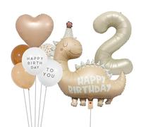DazzJoy Décoration d'anniversaire dinosaure 2 ans garçon, ballon dinosaure, 2ème anniversaire garçon fille, dinosaure décoration d'anniversaire 2 ans garçon, ballon dinosaure 2 ans anniversaire garçon