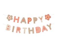 DazzJoy Guirlande de marguerites Happy Birthday, guirlande de marguerites d'anniversaire pour fille, bannière Happy Birthday, marguerites Décoration d'anniversaire, guirlande d'anniversaire pour