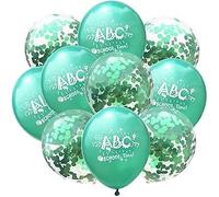 DazzJoy Lot de 10 ballons décoratifs pour la rentrée scolaire, ballons ABC de 30,5 cm, ballons à l'hélium, décoration de rentrée des classes, confettis de rentrée scolaire, ballons décoratifs pour