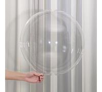 DazzJoy Lot de 20 ballons Bobo Jumbo transparents de 45,7 cm, ballons à bulles transparents, réutilisables, adaptés à l'hélium, pour mariage, anniversaire