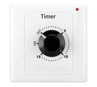 DAZZLEEX 120 minutes AC250V 15A Contrôleur mécanique compte à rebours interrupteur minuterie pour appareils ménagers pour cuiseurs à riz, aquariums (minuterie 15 min)
