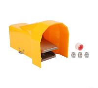 DAZZLEEX 4F210-08LG Interrupteur à pied pneumatique avec couvercle et serrure Corps de valve en alliage d'aluminium pour estampage de machines textiles de soudure 0,8 MPa Jaune