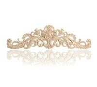 DAZZLEEX Applique en Bois sculpté pour décoration de Meubles,Autocollants européens en Bois Massif -Longues pièces de Fleurs - Accessoires de Sculpture