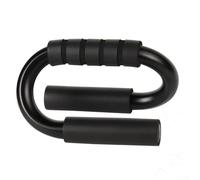 DAZZLEEX Barres de pompes en forme de S pour entraînement à la maison, salle de sport, acier robuste, antidérapant, protection du poignet, équipement de fitness, noir minuit, 17,5 x 9,5 cm (1 pièce)